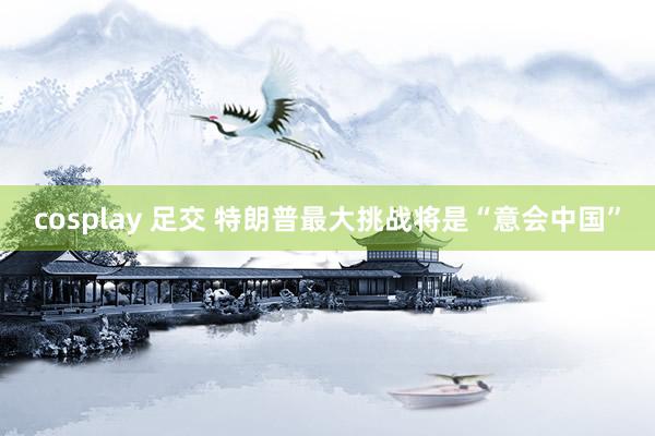 cosplay 足交 特朗普最大挑战将是“意会中国”