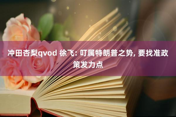 冲田杏梨qvod 徐飞: 叮属特朗普之势, 要找准政策发力点